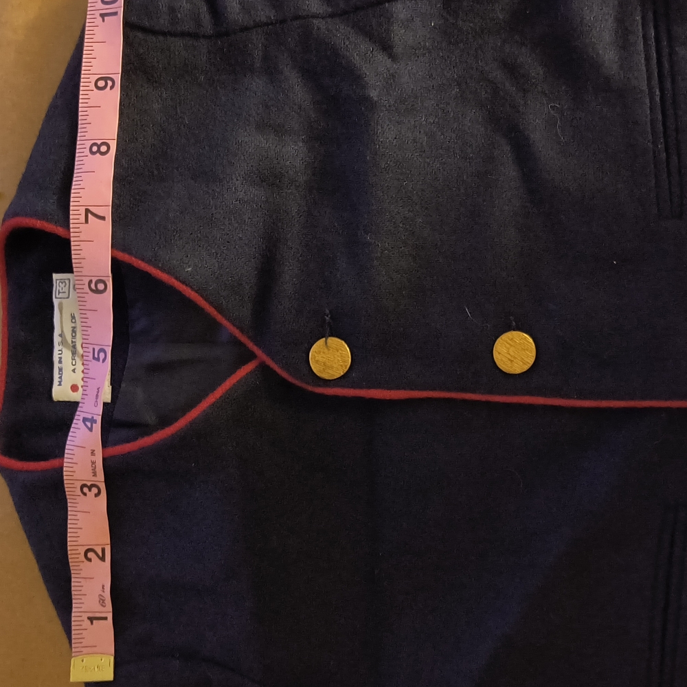 VINTAGE Saks Fifth Avenue Navy and Red Boys Blazer - Picture 8 of 11